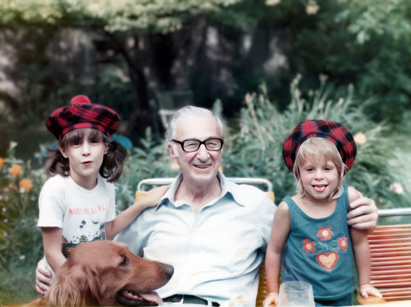 With Grandpa Saul K. Pollack and Cousin Marlene Pollack