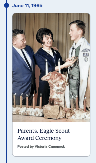 Milestone Example John Cummock Eagle Scout Ceremony