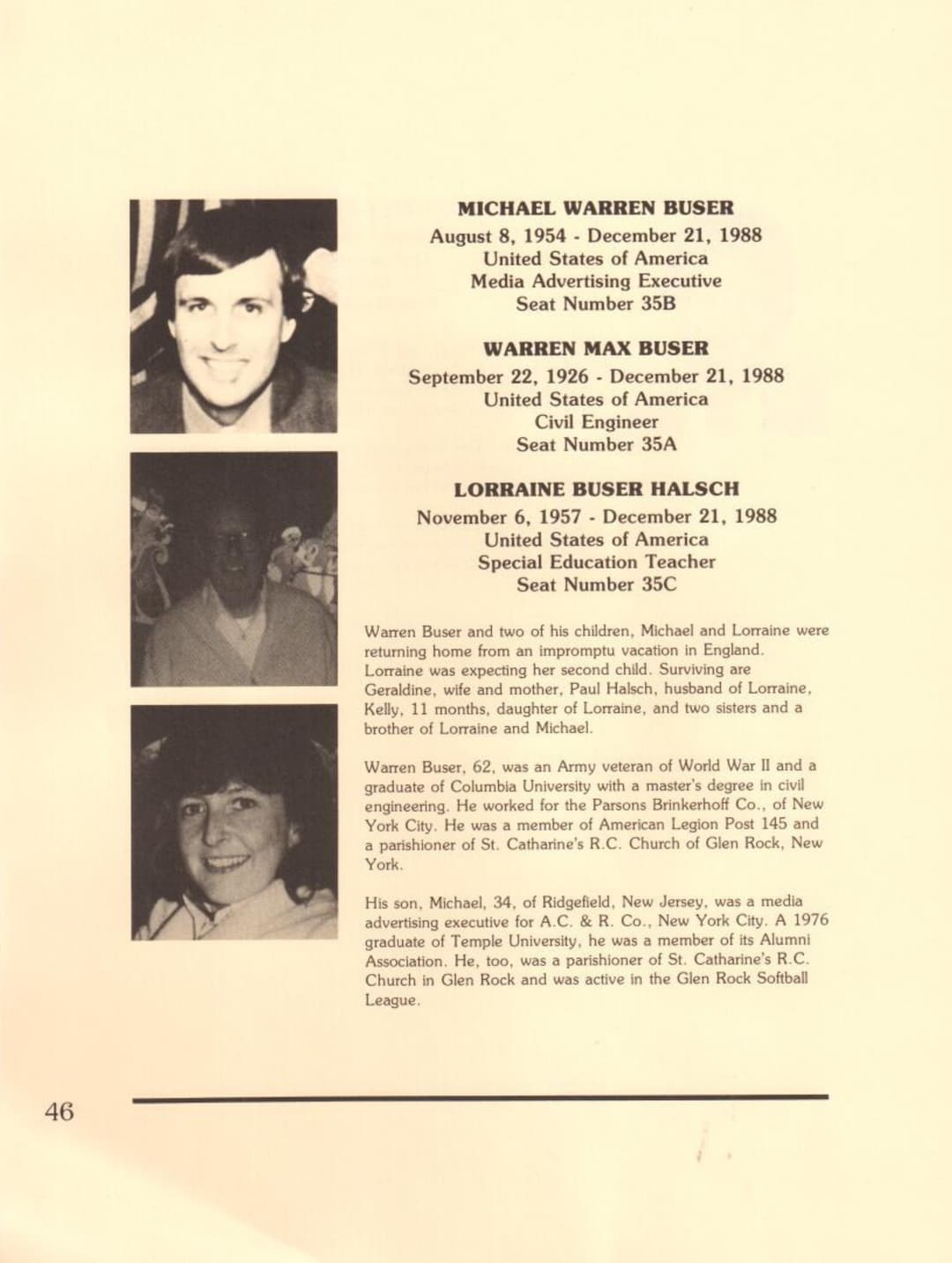 Mike Buser Michael Buser | Pan Am 103 Lockerbie Legacy Foundation